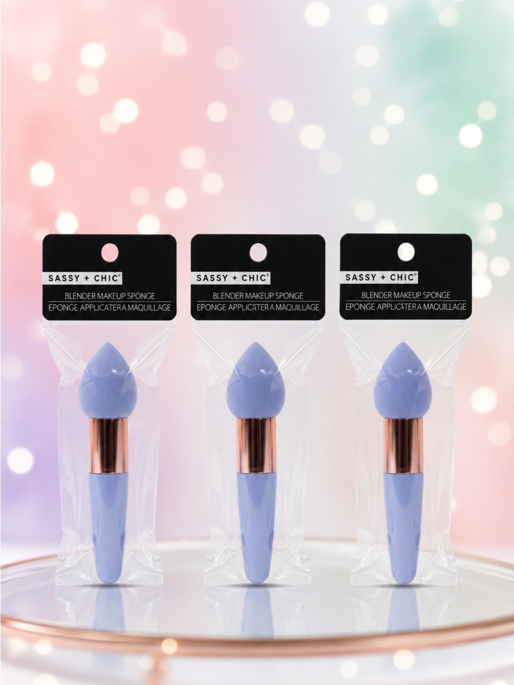 SASSY + CHIC Lavender Makeup Blender Brush (Set of 3)